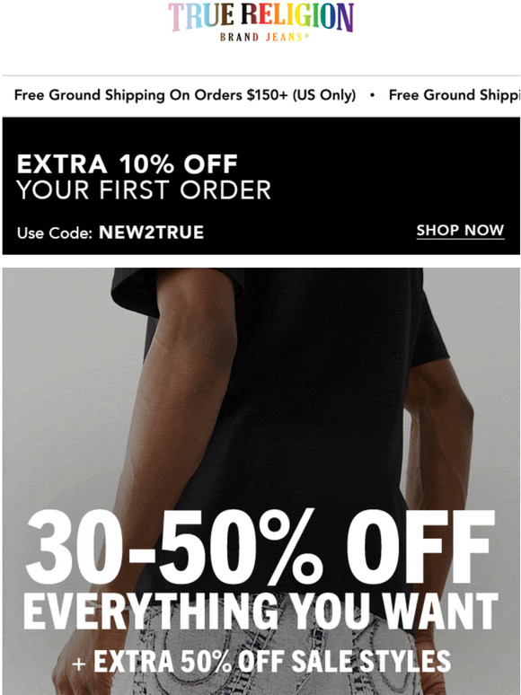 true religion 10 off code