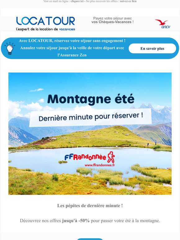  Dparts immdiats pour la montagne cet t