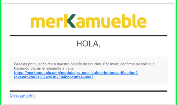 [Merkamueble] Verificacin de direccin de correo electrnico