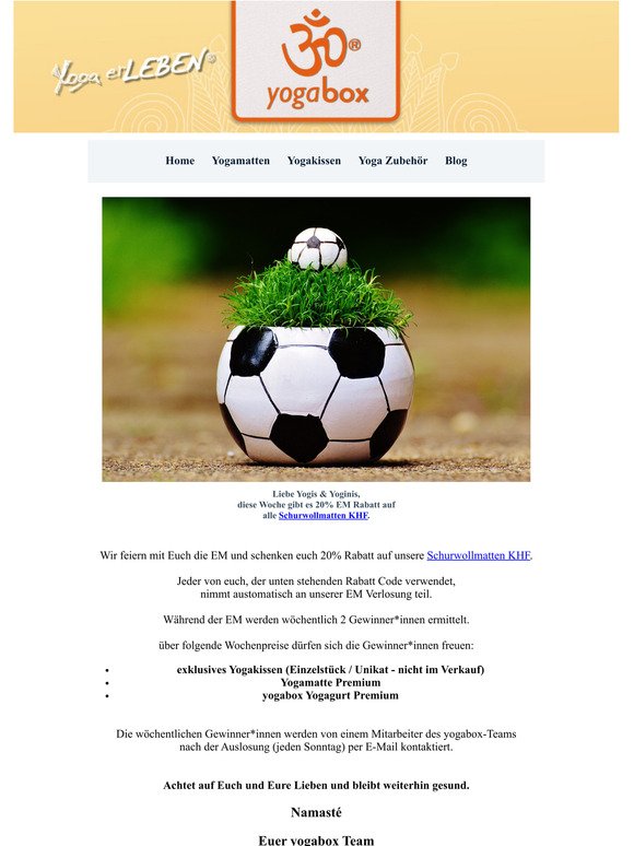 yogabox Infoletter #14/2021 -  EM RABATT auf Schurwollmatten KHF  - Deine Produktempfehlungen - Blog News 