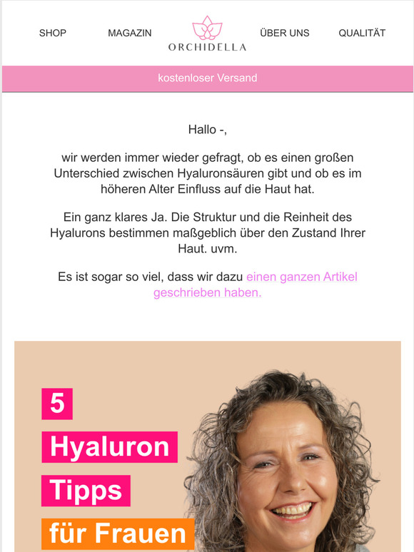 [Hyaluron] Unsere TOP 5 Hyalurontipps am Sonntag