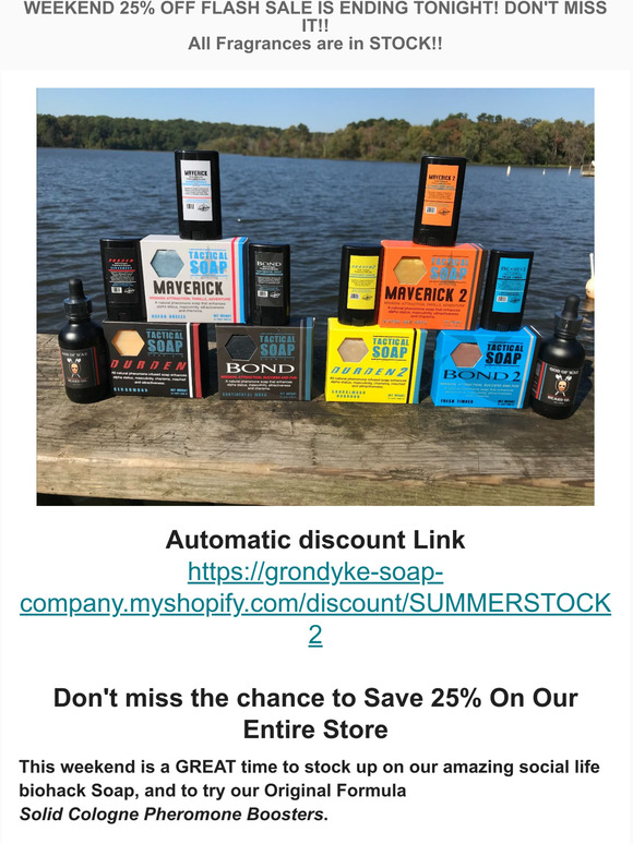 The Grondyke Soap Company: 30% OFF PHEROMONE SOAP STORE LABOR DAY FLASH  SALE!! ENDS TONIGHT!!