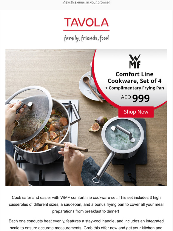 WMF Cookware Set with a Free Frying Pan, Get the Offer!
