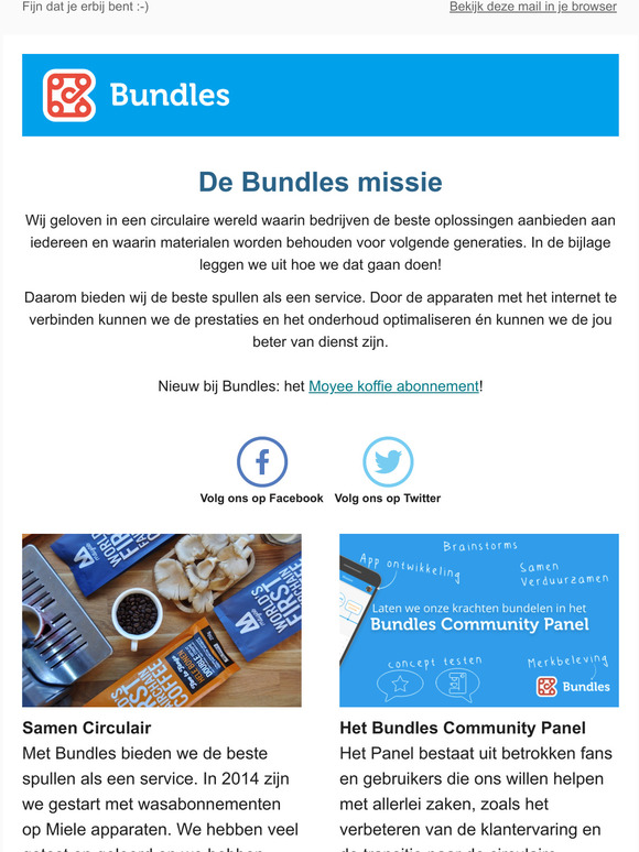 Beste , welkom bij de Bundles community