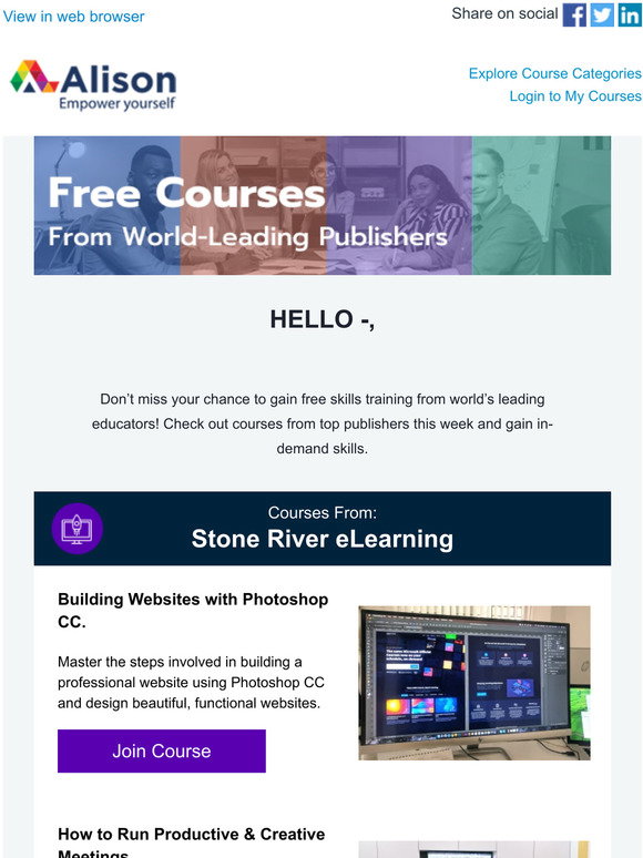 Alison: [FEATURED COURSES] Free Skills Training from Worlds Leading ...