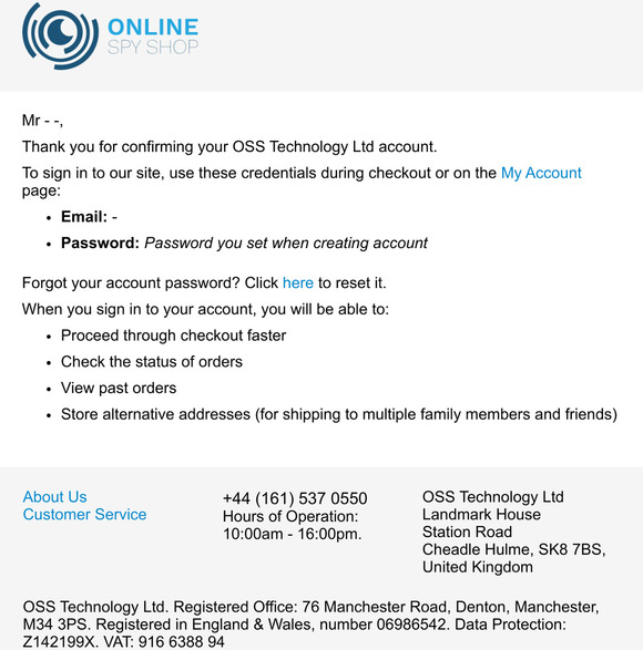 Welcome to OSS Technology Ltd
