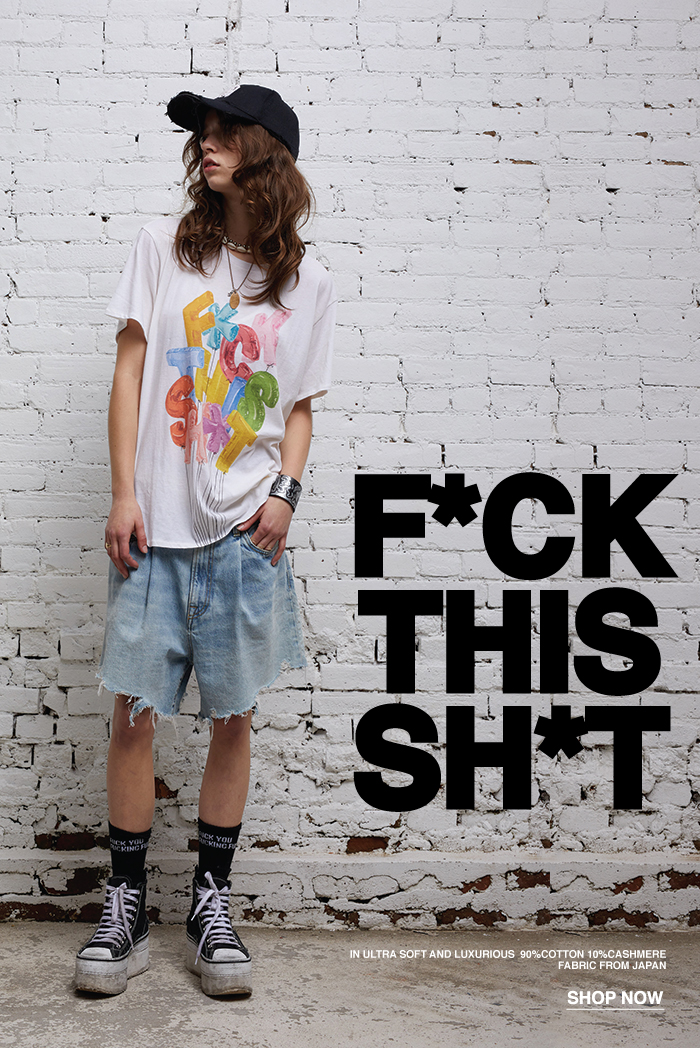 R13 R13.COM Exclusive F ck This Sh t Tee Milled