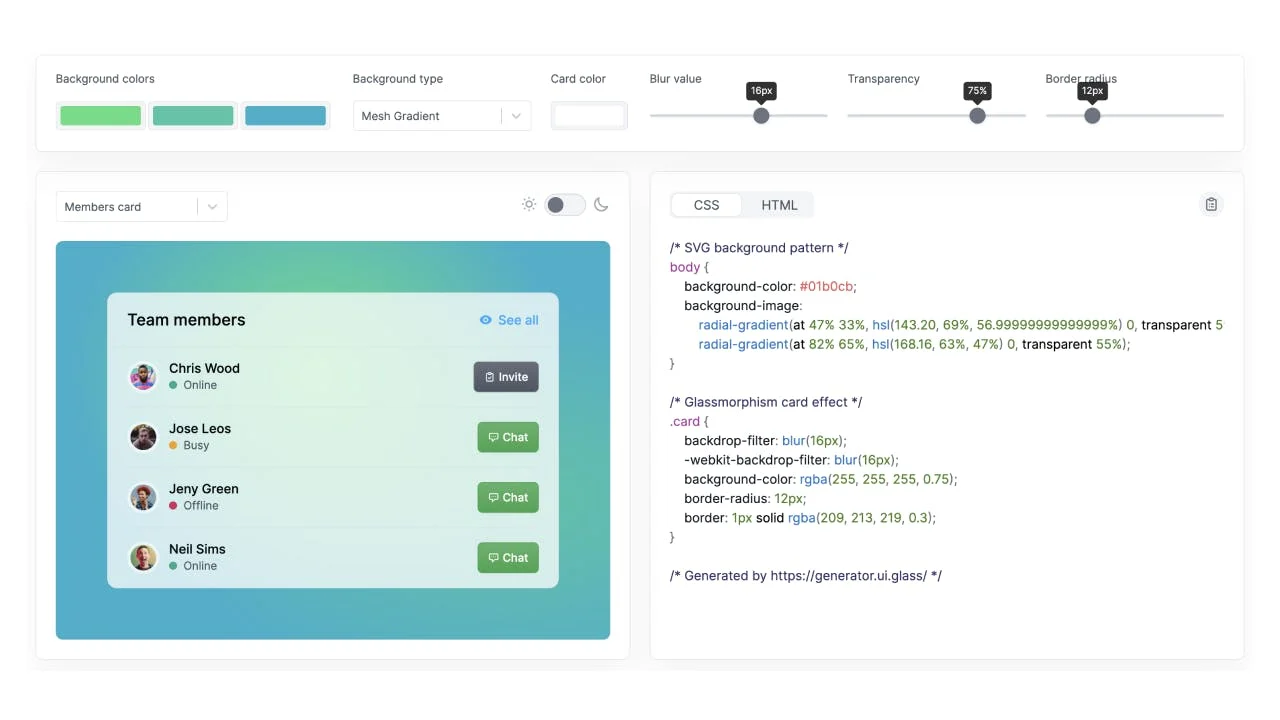 Crafty Dwarf SRL: Glassmorphism CSS generator is live and kicking! | Milled