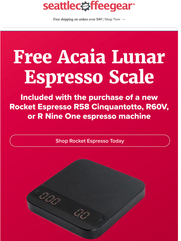 Seattle Coffee Gear Get a Free Acaia Lunar Espresso Scale... Milled