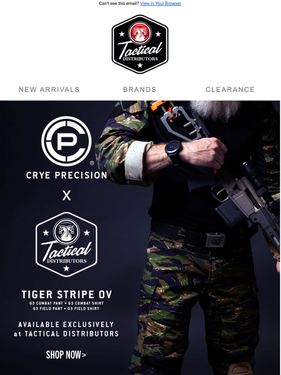 Tactical Distributors Crye Precision x TD Tiger Stripe OV drops today! Milled