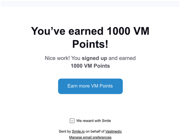 Youve earned 1000 VM Points!