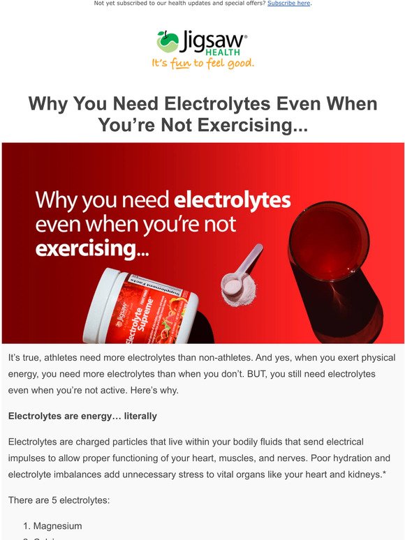Why You Need Electrolytes Even When Youre Not Exercising