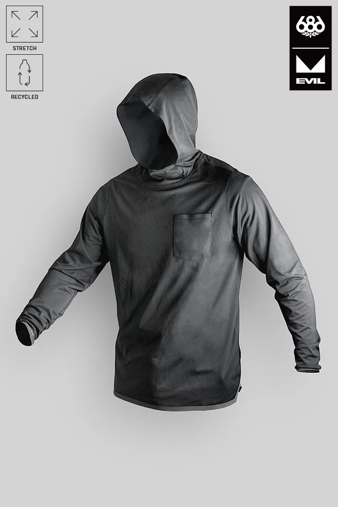 Image of 686 x Evil Blackout Hooded Bike Jersey