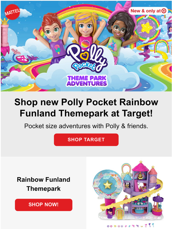 New! Shop the all-new Polly Pocket Rainbow Funland items!