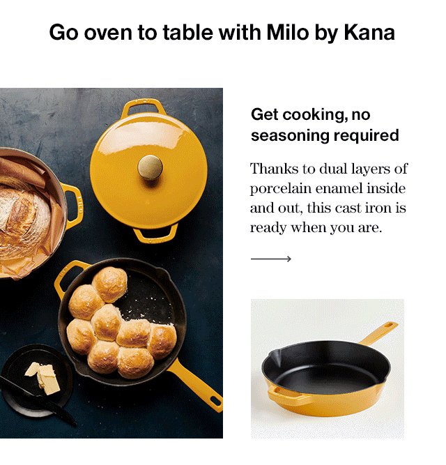 Milo by Kana Cast Iron Cookware Mini 3.5qt Dutch Oven Dijon
