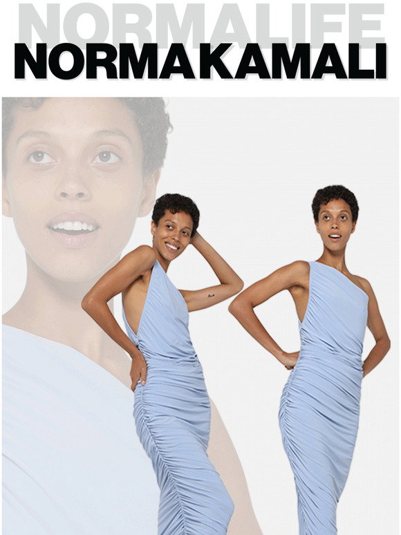 Norma Kamali Collection: Back in stock! Your favorite Diana Gown in  Celestial Blue | Milled