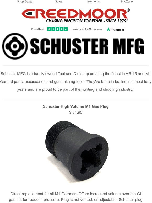 Creedmoor Sports: Upgrade Your Wood Guns with Schuster Gas Plugs | Milled