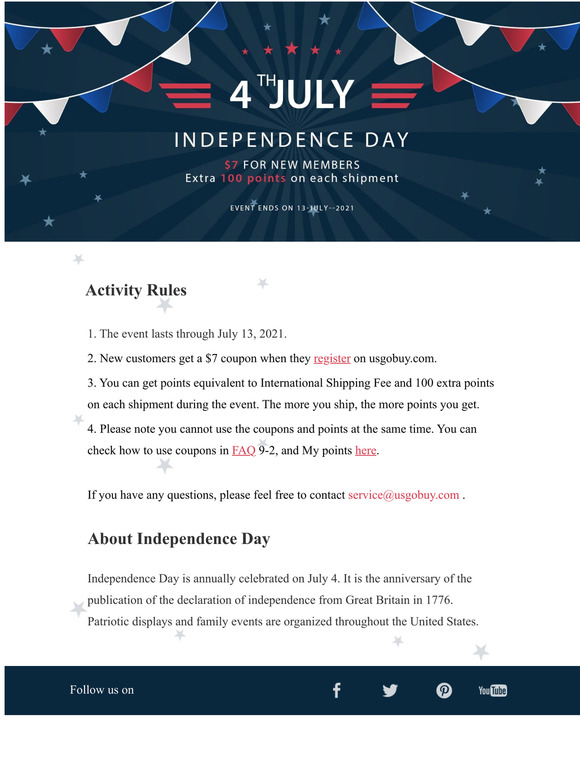 npjcrerfupbget EXTRA 100 POINTS during Independence Day
