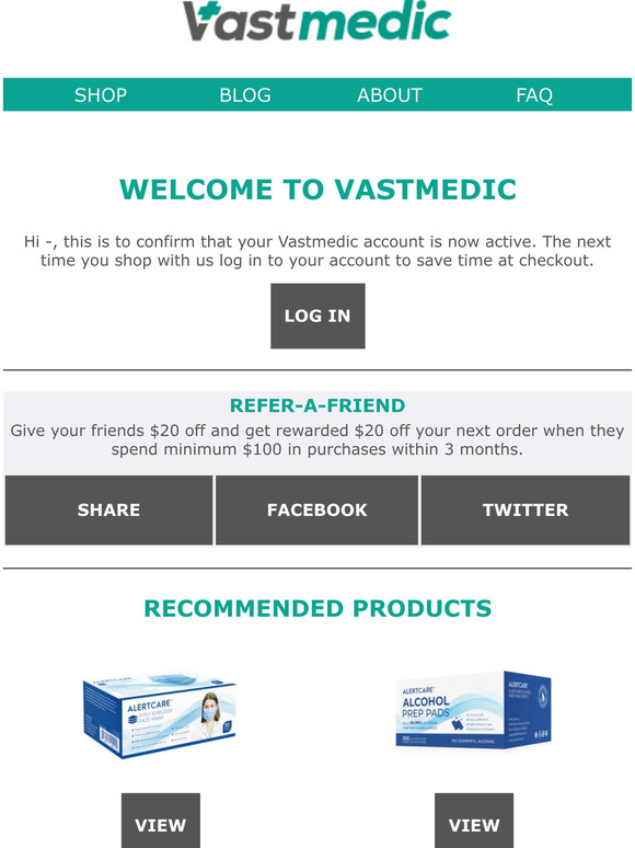 Customer account confirmation