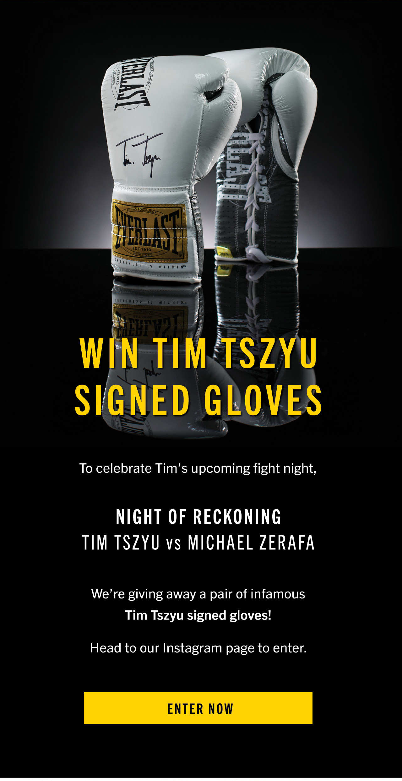 tim tszyu signed glove