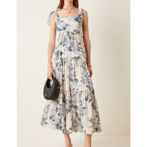 Cassia Tiered Floral Cotton Maxi Dress