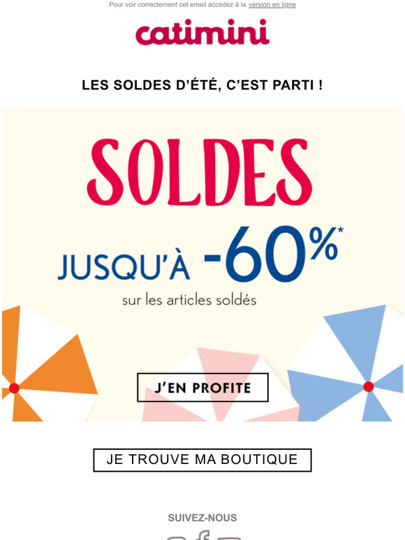 Les soldes c'est parti : jusqu' -60% !