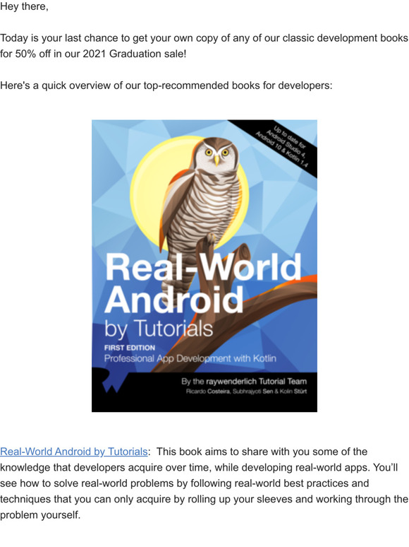 Last day to grab your 50% discount on these classic development books