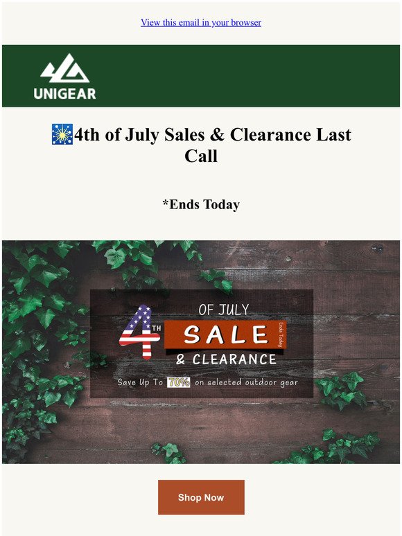 4th of July Sales & Clearance Last Call