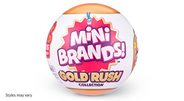 5 Surprise Mini Brands Gold Rush Limited Edition Mystery Capsule Assortment