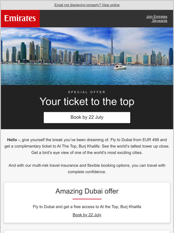 IT Fly to Dubai and get a free ticket to Burj Khalifa Milled