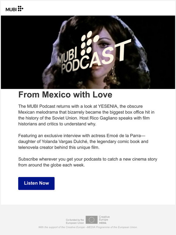 MUBI: MUBI Podcast: From Mexico With Love, the Soviet Union Embraces  Yesenia | Milled