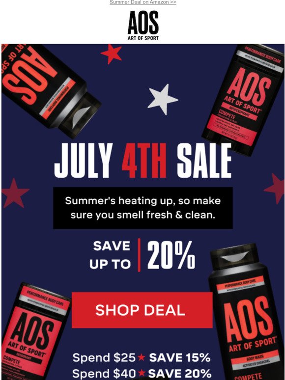 Save up to 20% for July 4th on Amazon