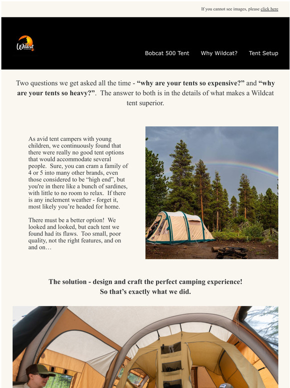 "Why are your tents so expensive?"