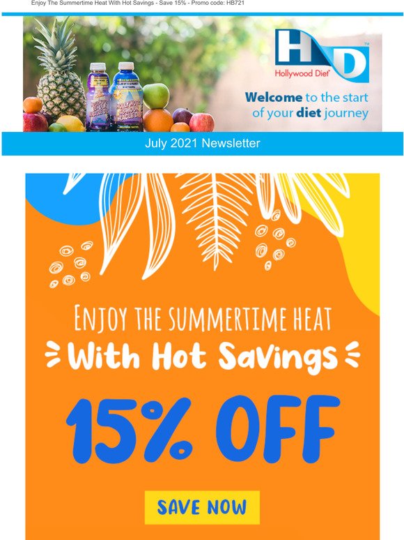 Summertime Weight Loss Tips + 15% Off