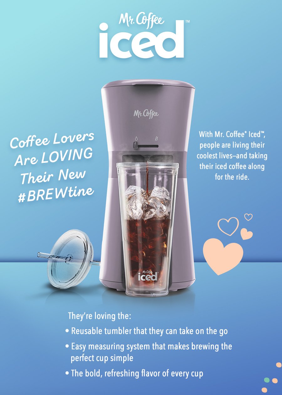 Mr. Coffee Iced Coffee Maker With Reusable Tumbler And Coffee