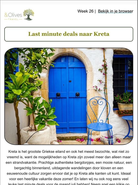 Onze tip: deze zomer naar Kreta!