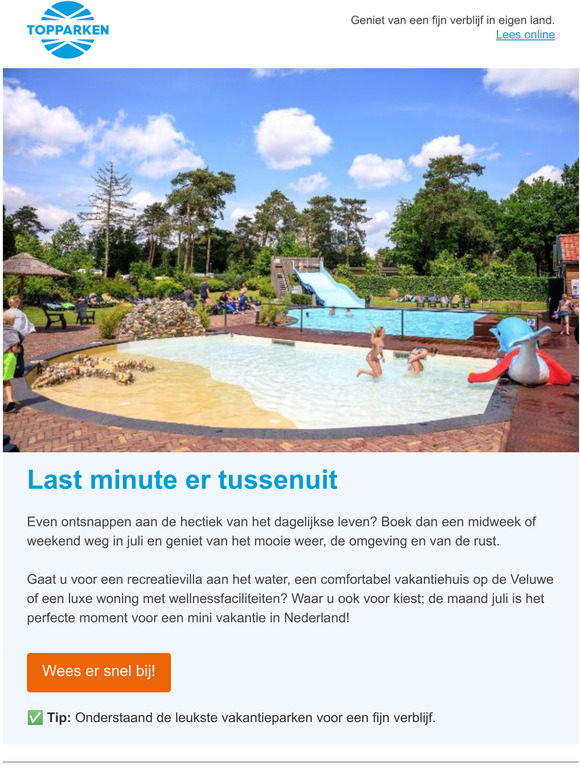  Er even tussenuit deze maand?