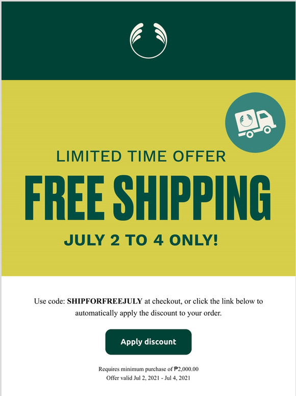  FREE Shipping on July 2 to 4 only!