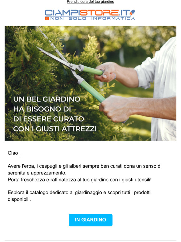 Al tuo giardino ci pensa CiampiStore: scopri i nostri prodotti!