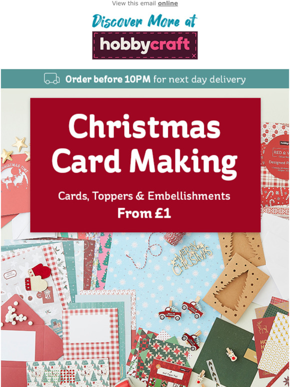 Hobbycraft Our Christmas card making collection has arrived! Milled
