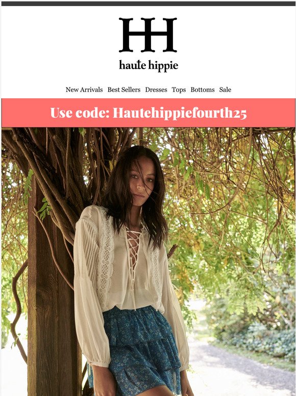 Feel the 4th of July freedom I Enjoy 25% off Haute Hippie styles