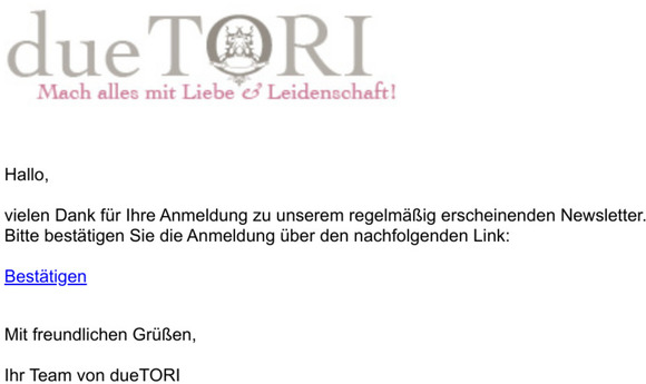 Bitte besttigen Sie Ihre Newsletter-Anmeldung