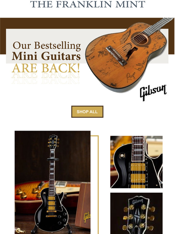 franklin mint mini guitars