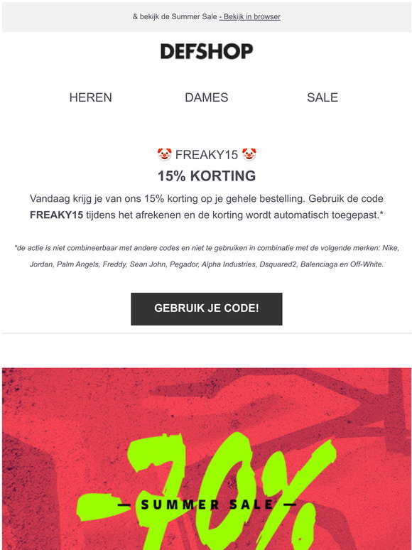 Schaduw kaas Samenhangend Defshop NL Email Newsletters: Shop Sales, Discounts, and Coupon Codes -  Page 12