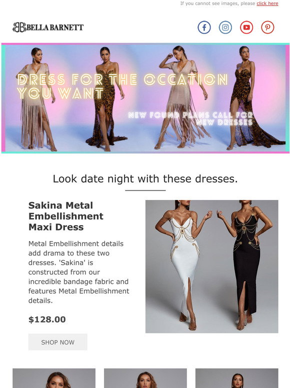 knee length dresses for ladies Sakina Metal Embellishment Maxi Dress main image 1