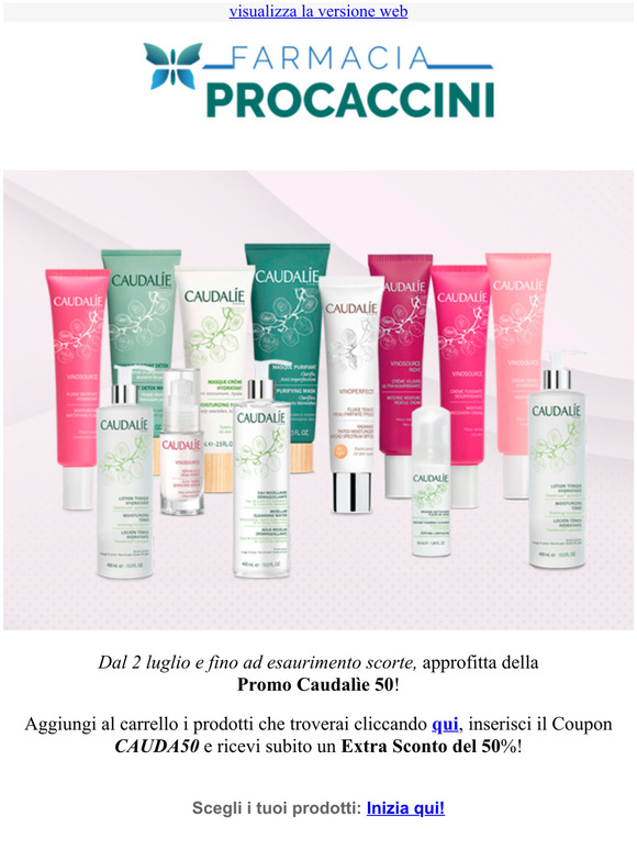 Scopri la Promo Caudale e ricevi il 50% di Sconto!