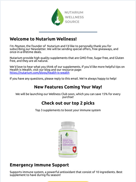 Welcome to Nutarium Wellness Source!