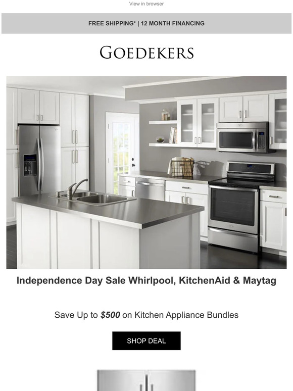 Save Up to $500 on Whirlpool, KitchenAid & Maytag!
