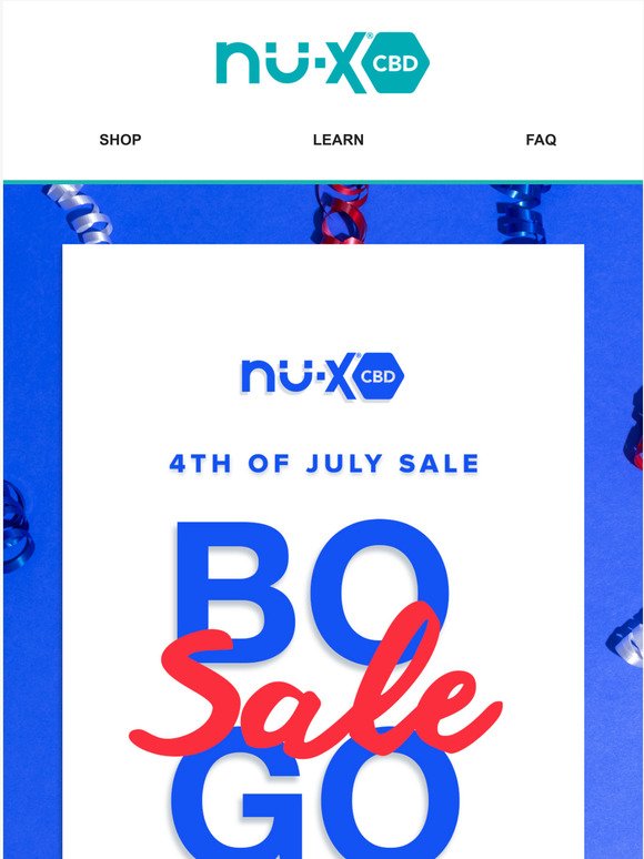 Buy 1 Get 1 Free 4th of July Sale!