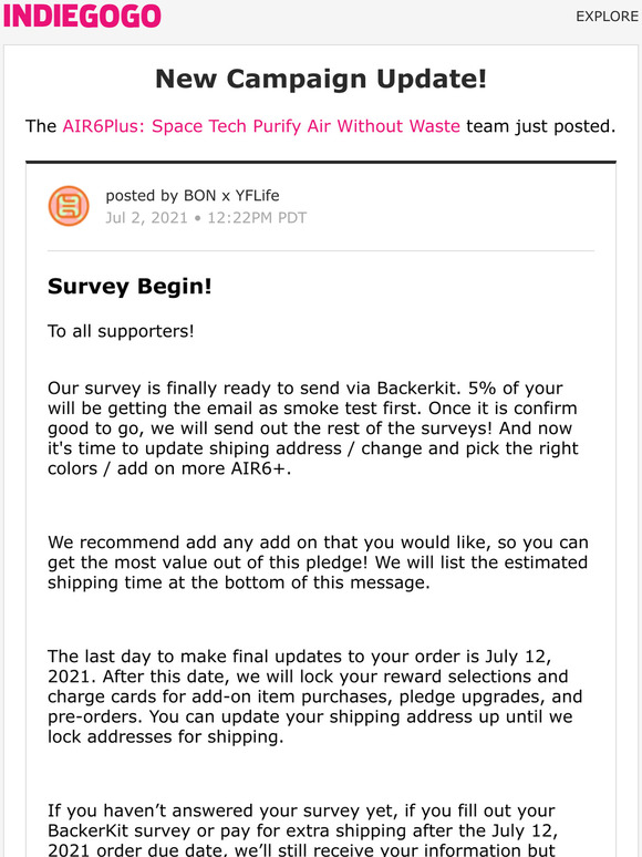 change email on backerkit